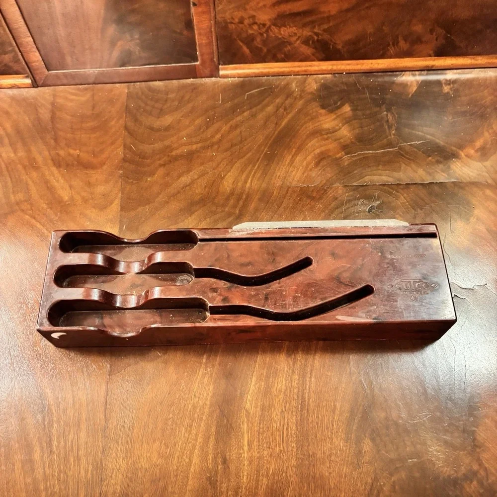 Vintage Cutco Bakelite Knife Display Rack Wall‎ Holder No. 40 & 41 Brown